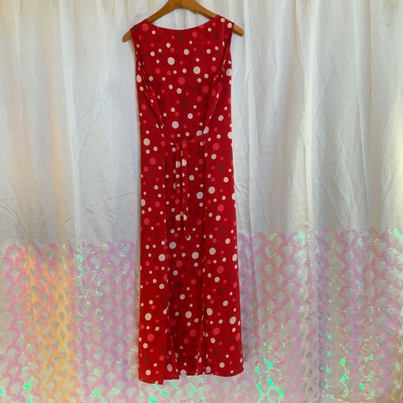 Pretty Pink Polka Dot Column Dress in Red - Size XL - Picture 6 of 12